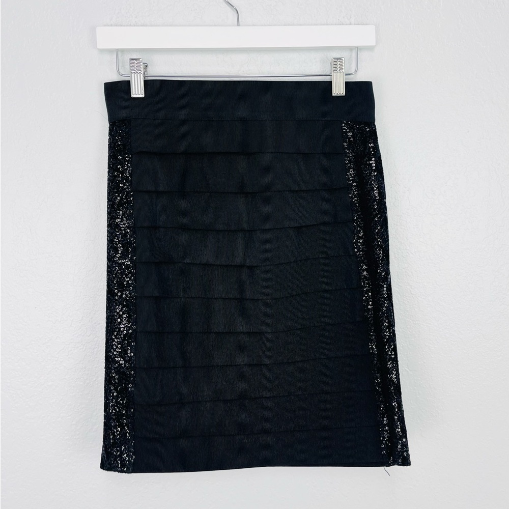 Tory Burch Antiscia Sequin Y2K Bondage High Waisted Pencil Skirt